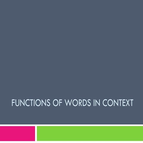 Word function