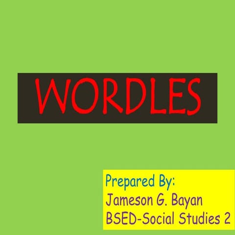 Wordles | PPTX