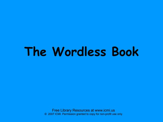Wordless Book Script
