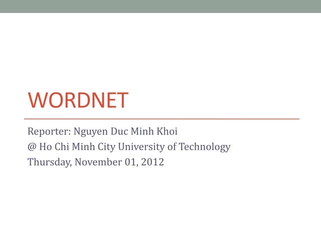 Wordnet Introduction