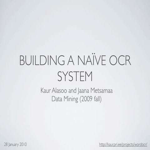 Building a Naive OCR System