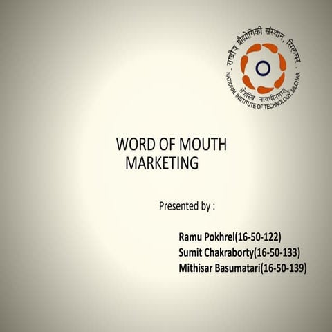 Word of mouth marketing