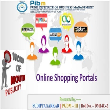 Word of Mouth Publicity - Online Shopping Portals