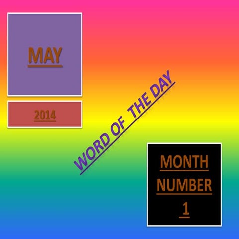 Word of  the day (may)