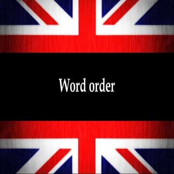 Word order