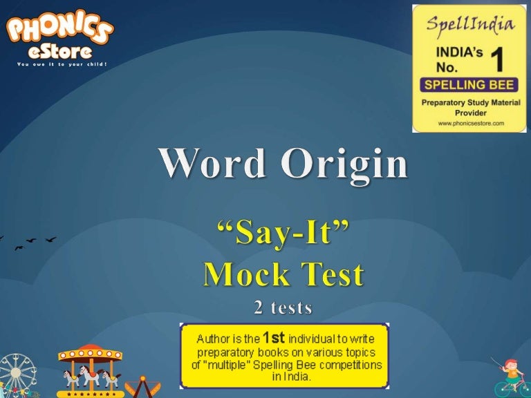 MaRRS Spelling Bee preparation Word Origin "Say It" Mock Tests