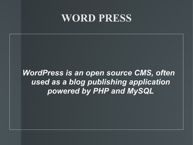 Word press