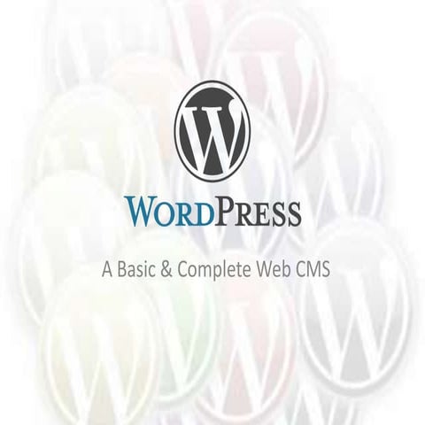 Wordpress, a complete web cms