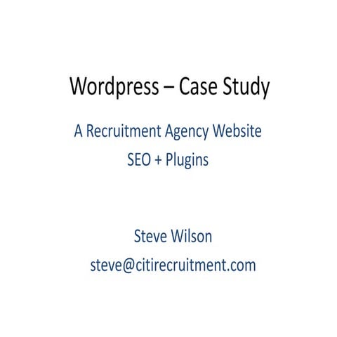 WordPress Case Study