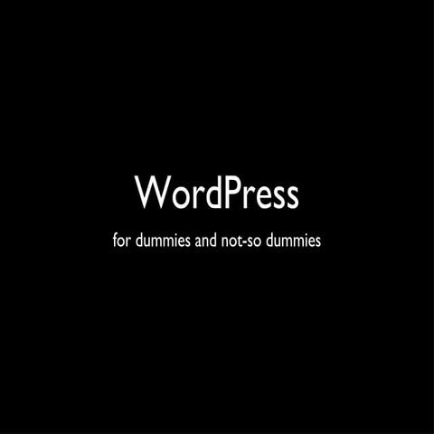 Wordpress for dummies and not-so dummies, custom post types