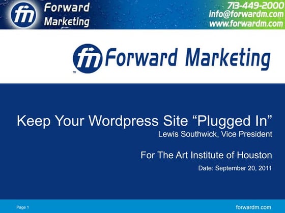 Wordpress Plugin Recommendations