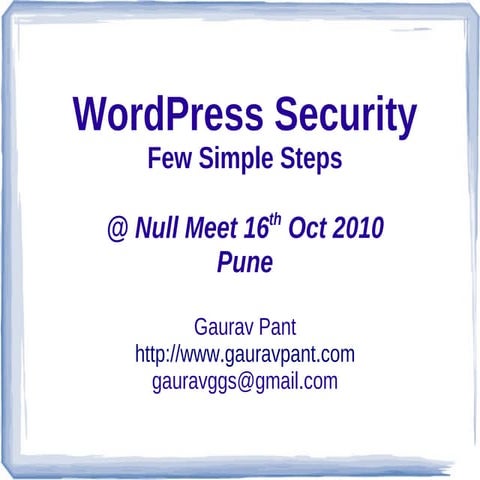 WordPress Security