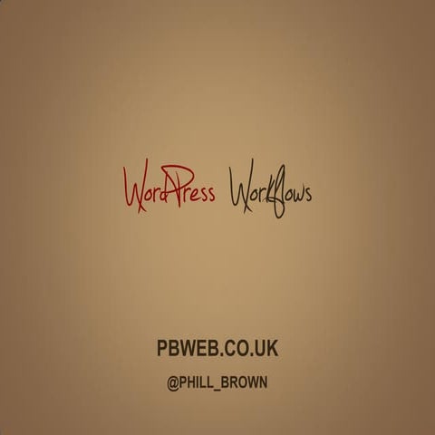 WordPress Workflows