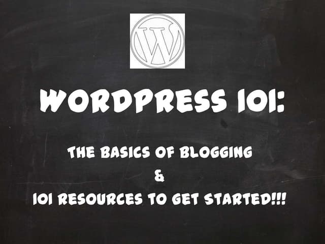 Word press 101
