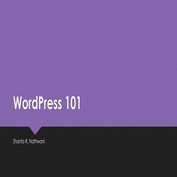 WordPress 101 WordCamp New York City 2014