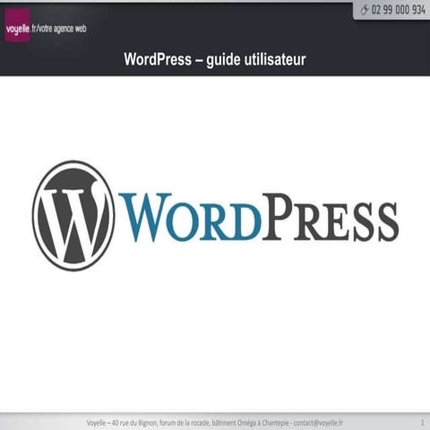 Support de formation pour Wordpress
