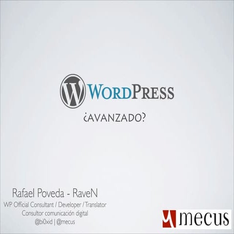 Taller de WordPress avanzado | #EBE11