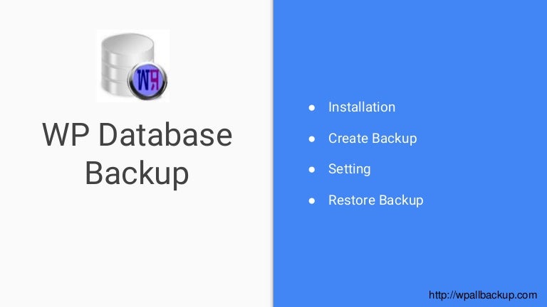 WordPress Backup - WP Database Backup 