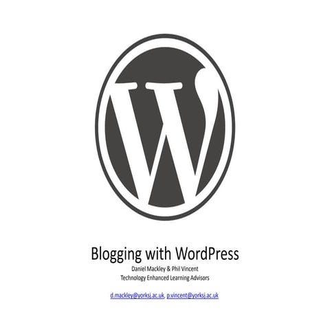 Blogging with WordPress