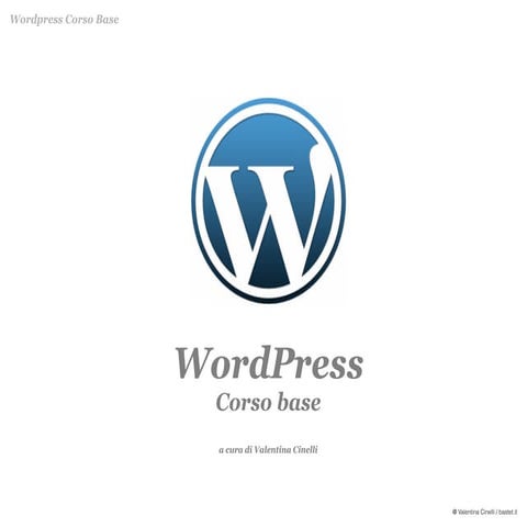 Wordpress corso base 2013