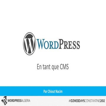 WordPress en tant que CMS