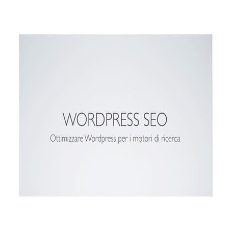 Wordpress e Seo