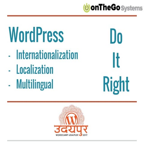 WordPress internationalization, localization, and multilingual