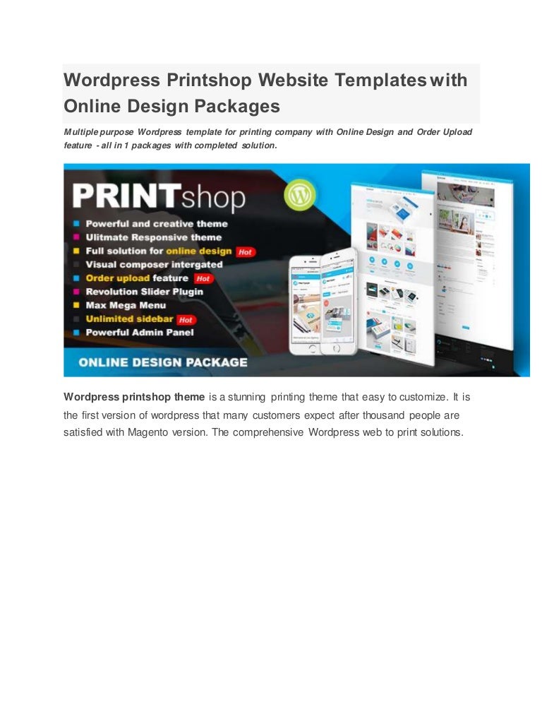web to print wordpress
