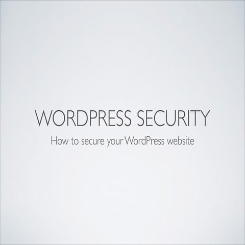 Wordpress Security | PDF