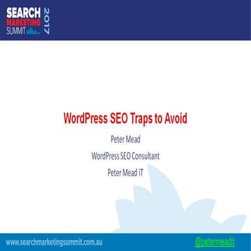 WordPress SEO Traps - Peter Mead
