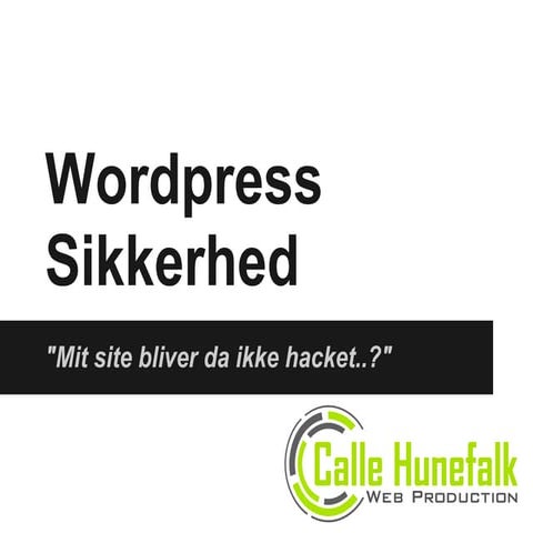 Wordpress sikkerhed