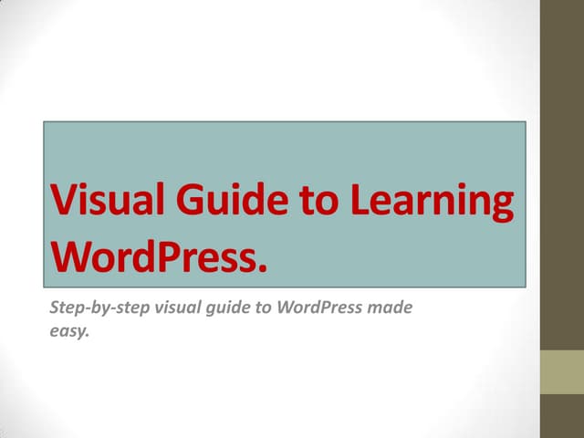 Word press training