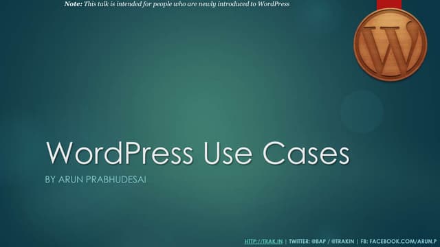 WordPress Use Cases