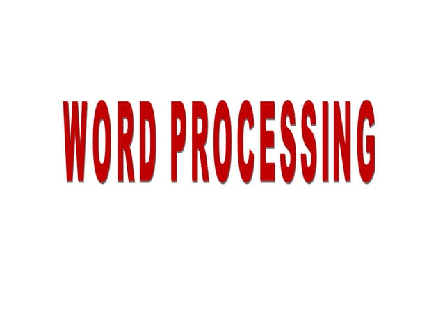 Word processing