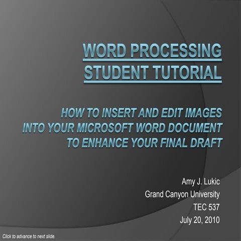 Word processing tutorial module 2 assignment | PPT