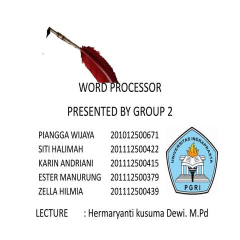 Word processor | PPT | Free Download