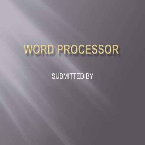 Word processor