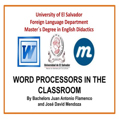 Word processors in the classroom