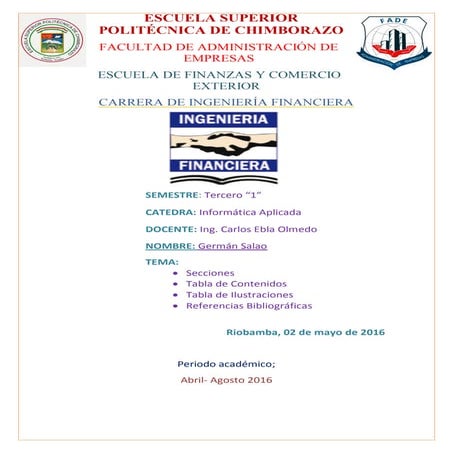 Word referencias, GERMAN SALAO 