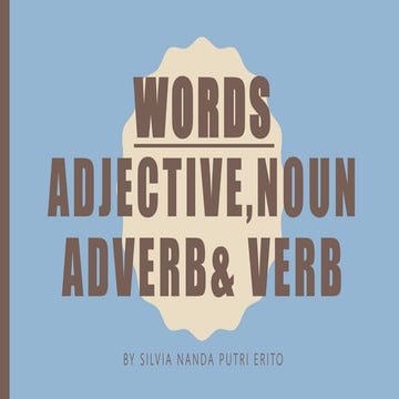 Types of words - English for beginner - EFL 