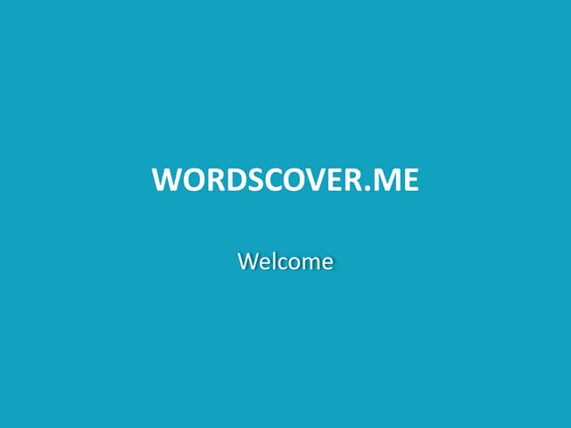 Wordscover