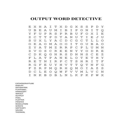OUTPUT WORD DETECTIVE
