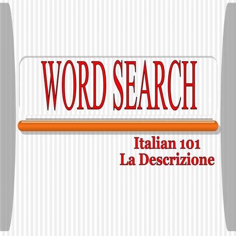 Italian Word Search