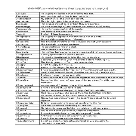 Spelling bee จ.เพชรบูรณ์