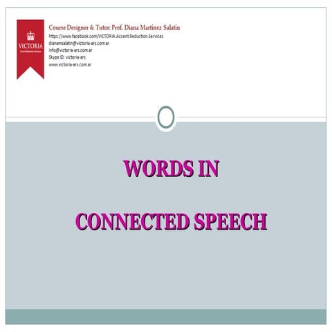 Words in connected speech