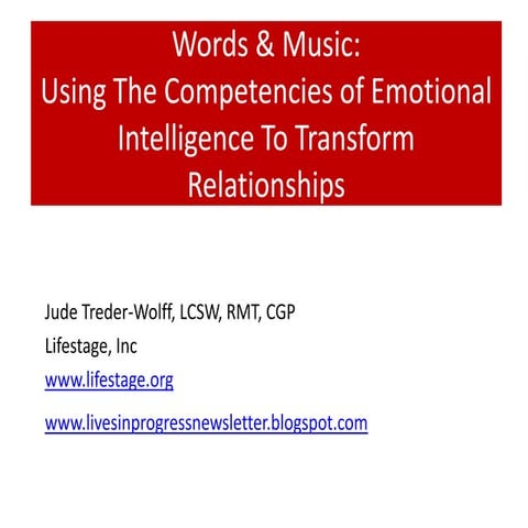 Words & music using ei to transform relationships