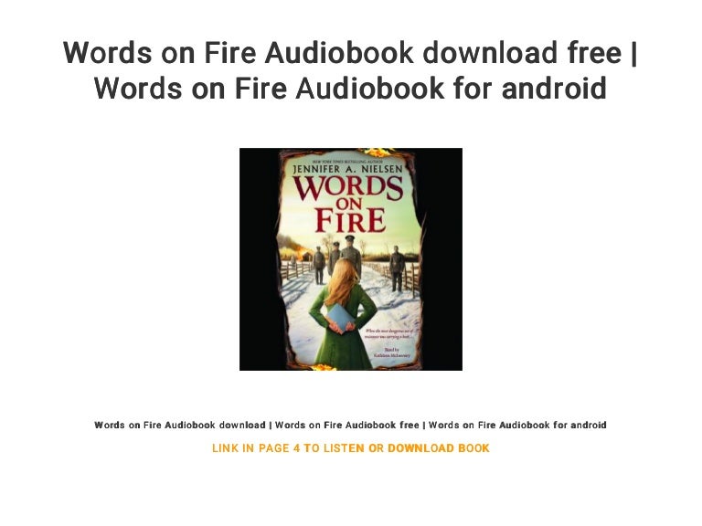 Words On Fire Audiobook Download Free Words On Fire Audiobook For A 