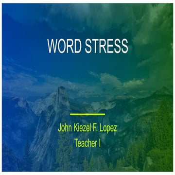 Word stress