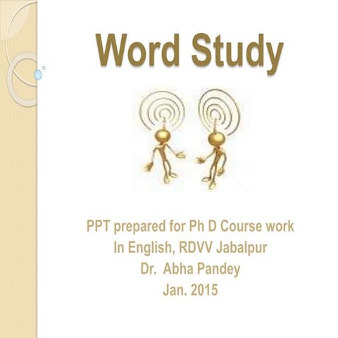 Word study | PPTX