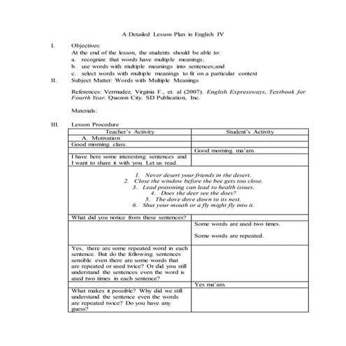 Words with multiple meanings